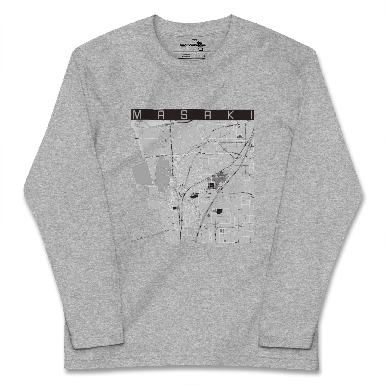 【松前(愛媛県)】地図柄ロングスリーブTシャツ