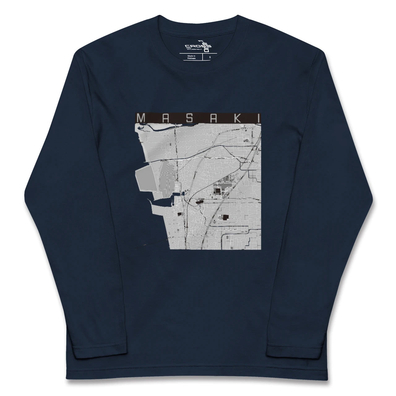 【松前(愛媛県)】地図柄ロングスリーブTシャツ