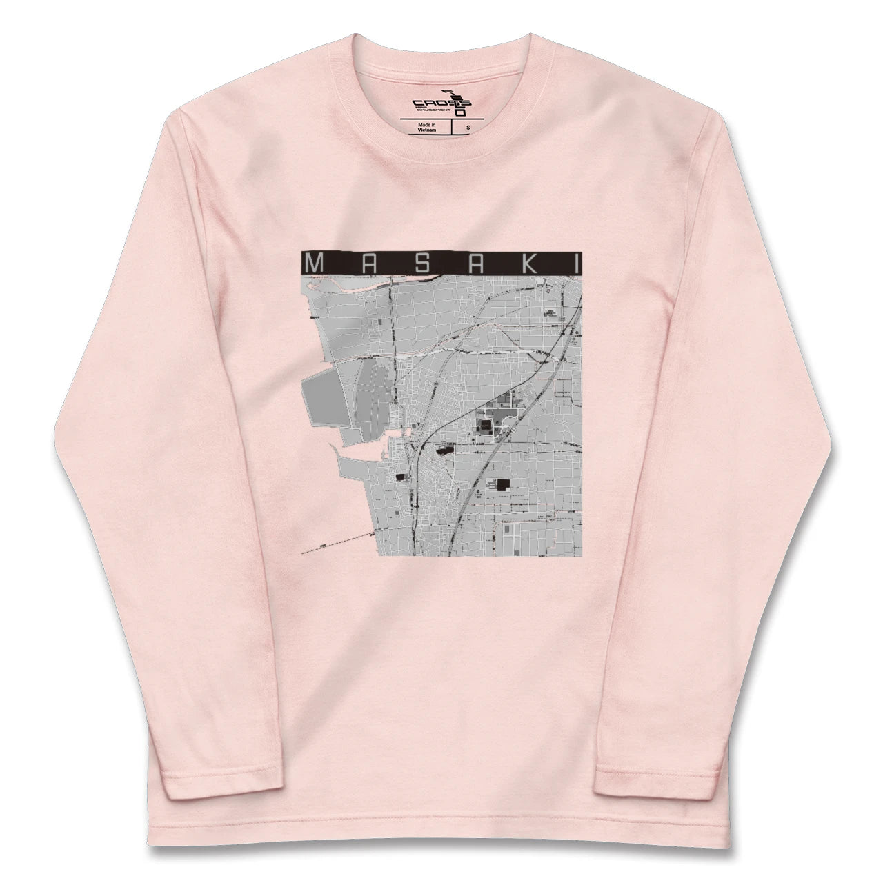 【松前(愛媛県)】地図柄ロングスリーブTシャツ