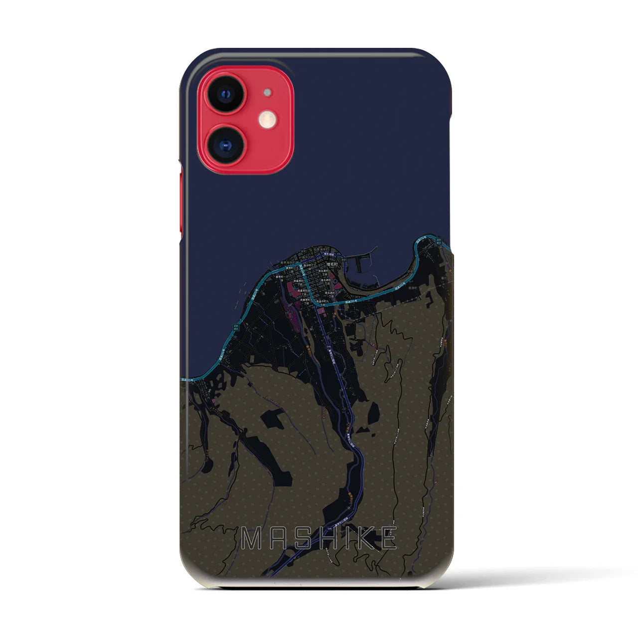 【増毛(北海道)】地図柄iPhoneケース(バックカバータイプ)