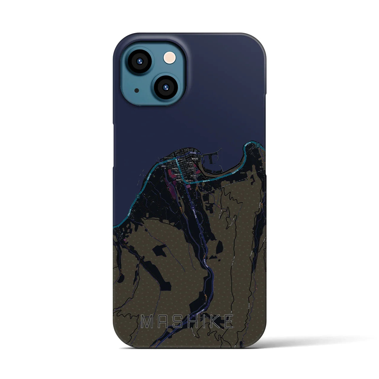 【増毛(北海道)】地図柄iPhoneケース(バックカバータイプ)