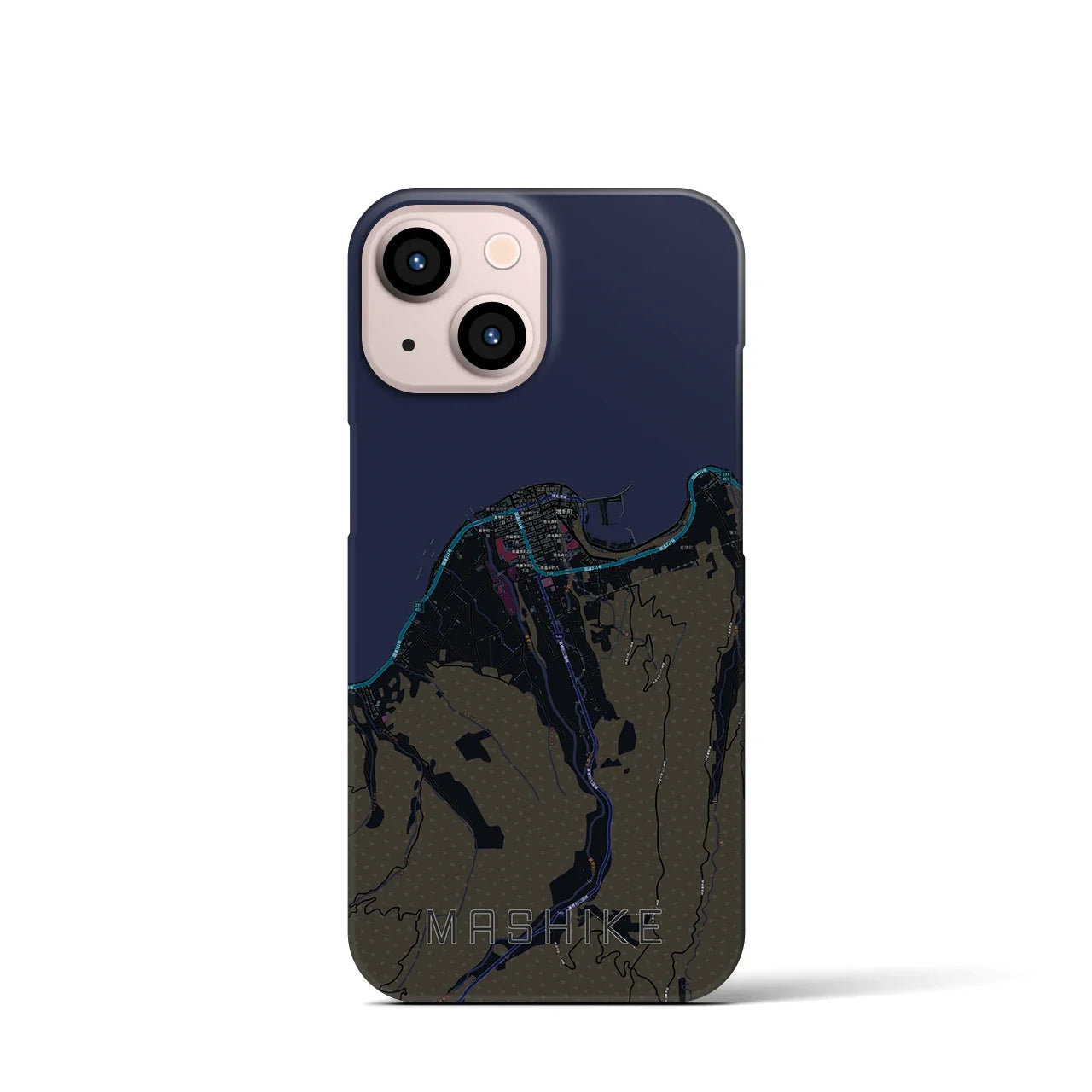 【増毛(北海道)】地図柄iPhoneケース(バックカバータイプ)
