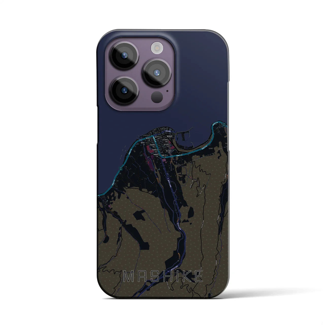 【増毛(北海道)】地図柄iPhoneケース(バックカバータイプ)
