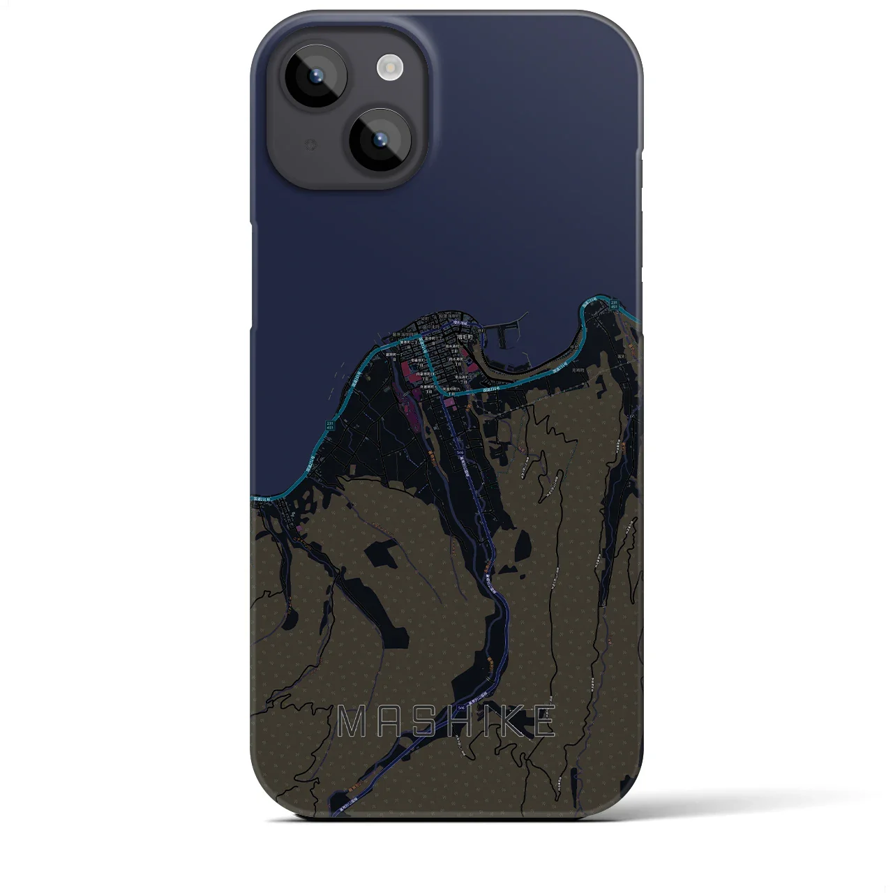 【増毛(北海道)】地図柄iPhoneケース(バックカバータイプ)