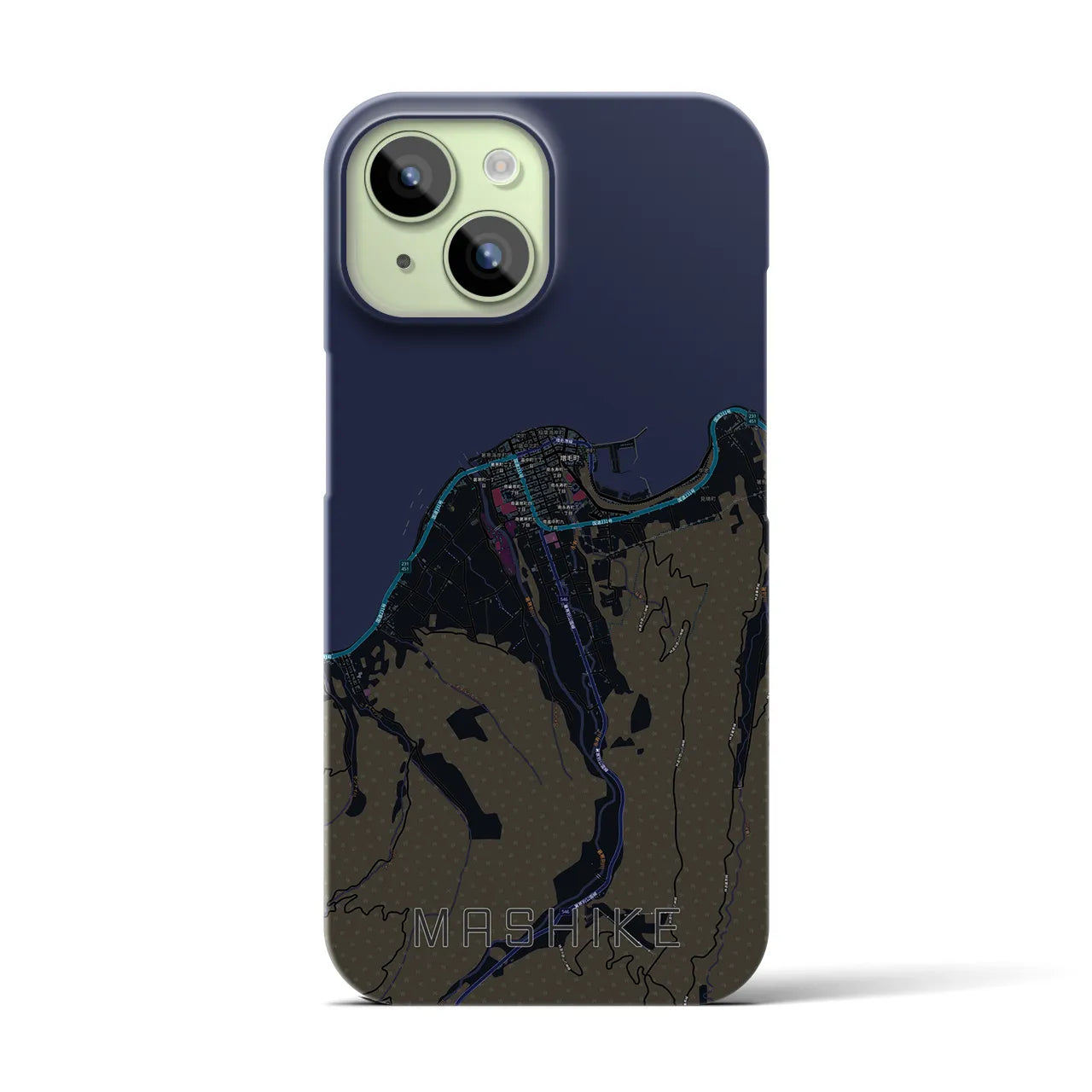 【増毛(北海道)】地図柄iPhoneケース(バックカバータイプ)