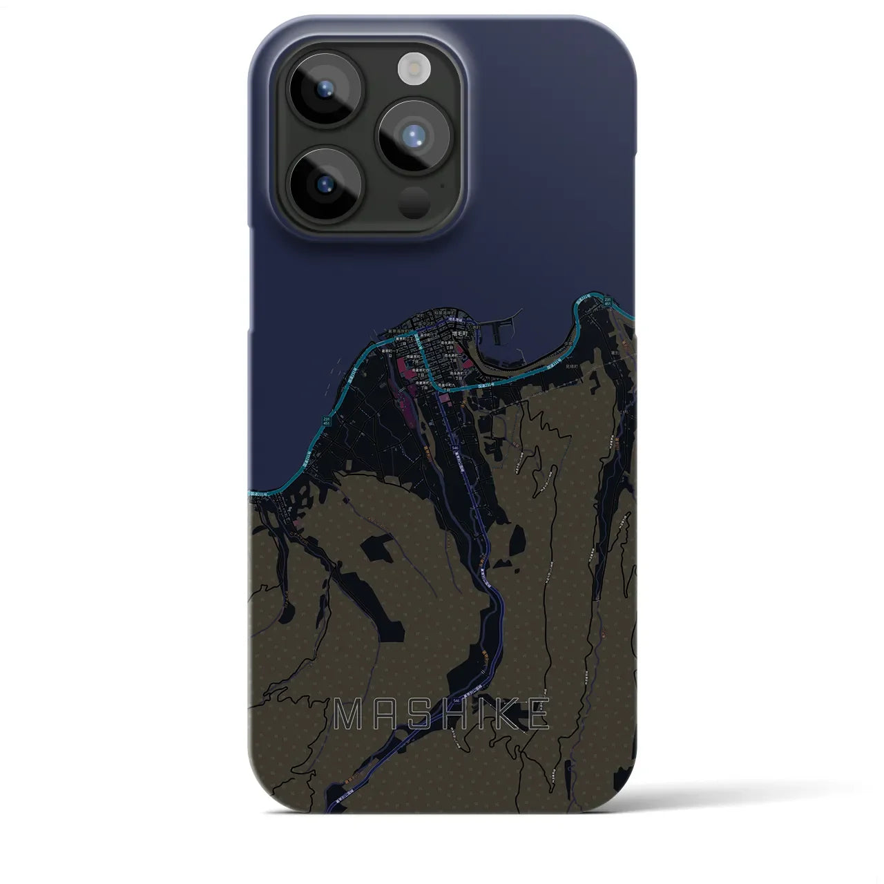 【増毛(北海道)】地図柄iPhoneケース(バックカバータイプ)