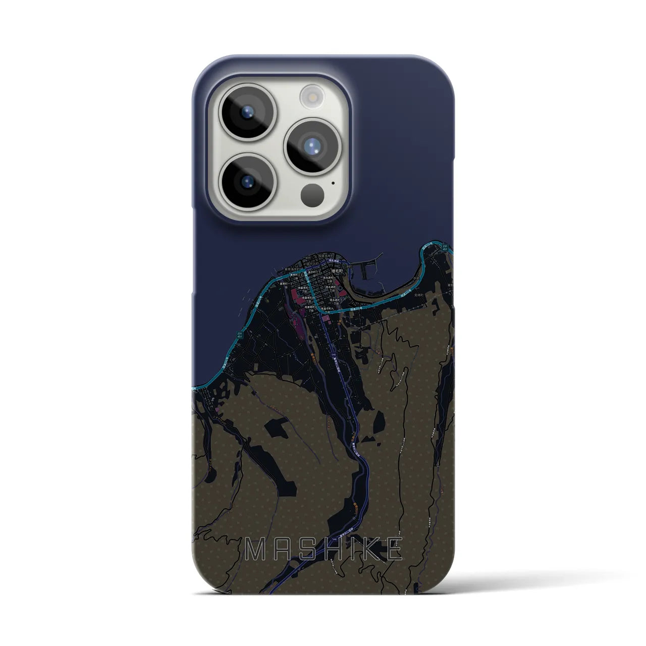 【増毛(北海道)】地図柄iPhoneケース(バックカバータイプ)