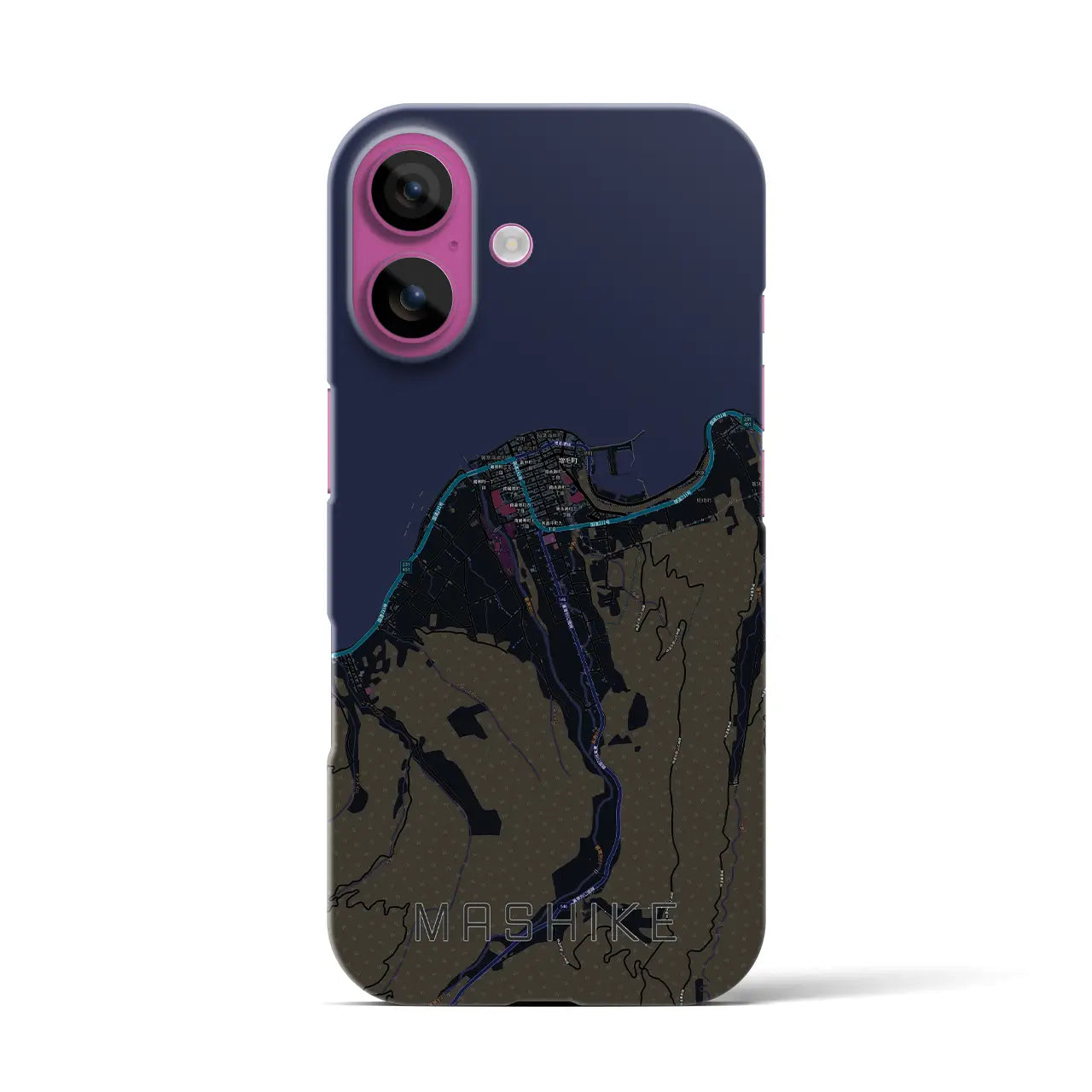 【増毛(北海道)】地図柄iPhoneケース(バックカバータイプ)