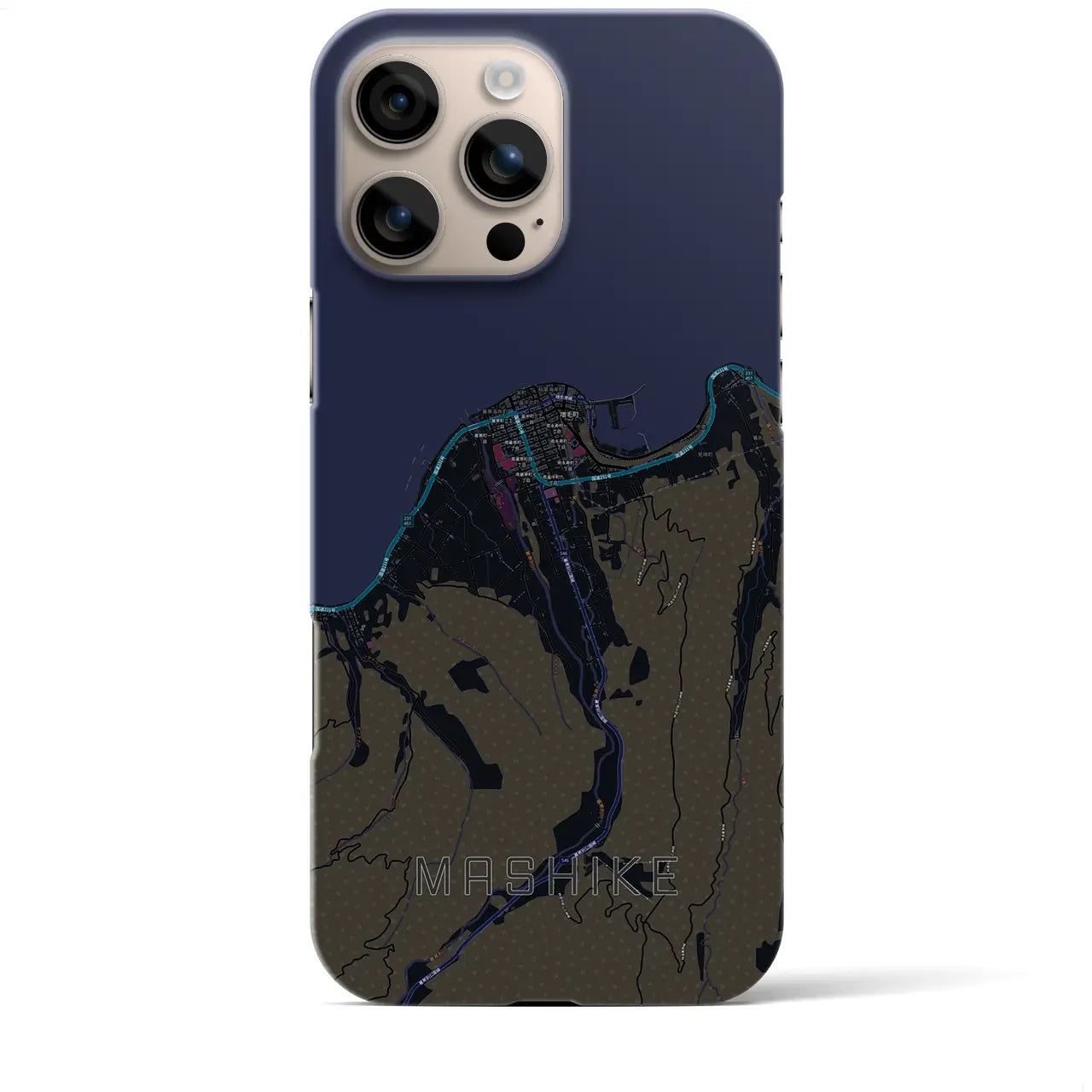 【増毛(北海道)】地図柄iPhoneケース(バックカバータイプ)