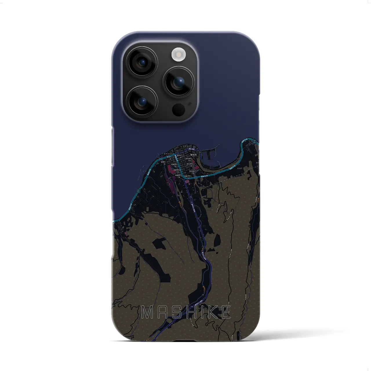 【増毛(北海道)】地図柄iPhoneケース(バックカバータイプ)