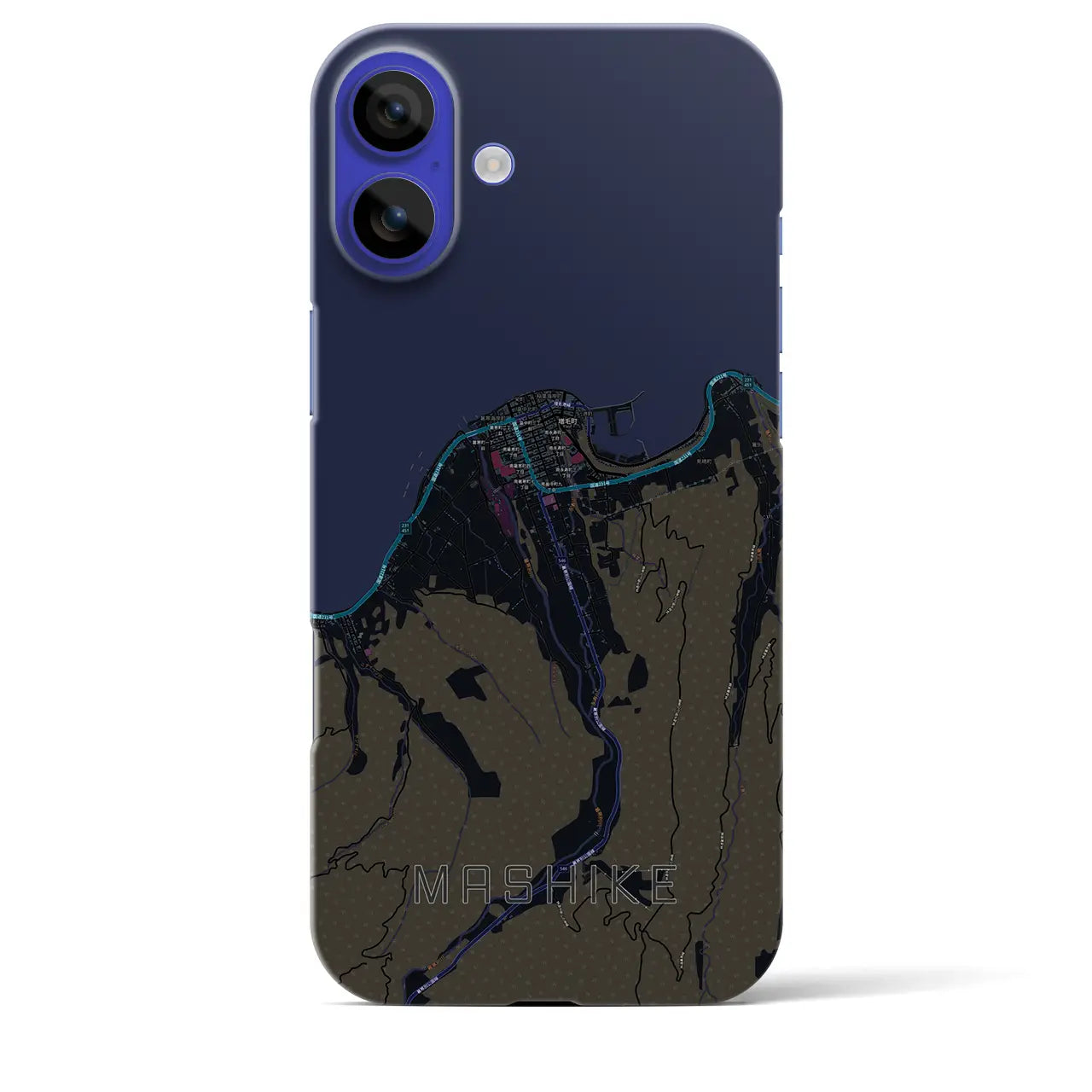 【増毛(北海道)】地図柄iPhoneケース(バックカバータイプ)