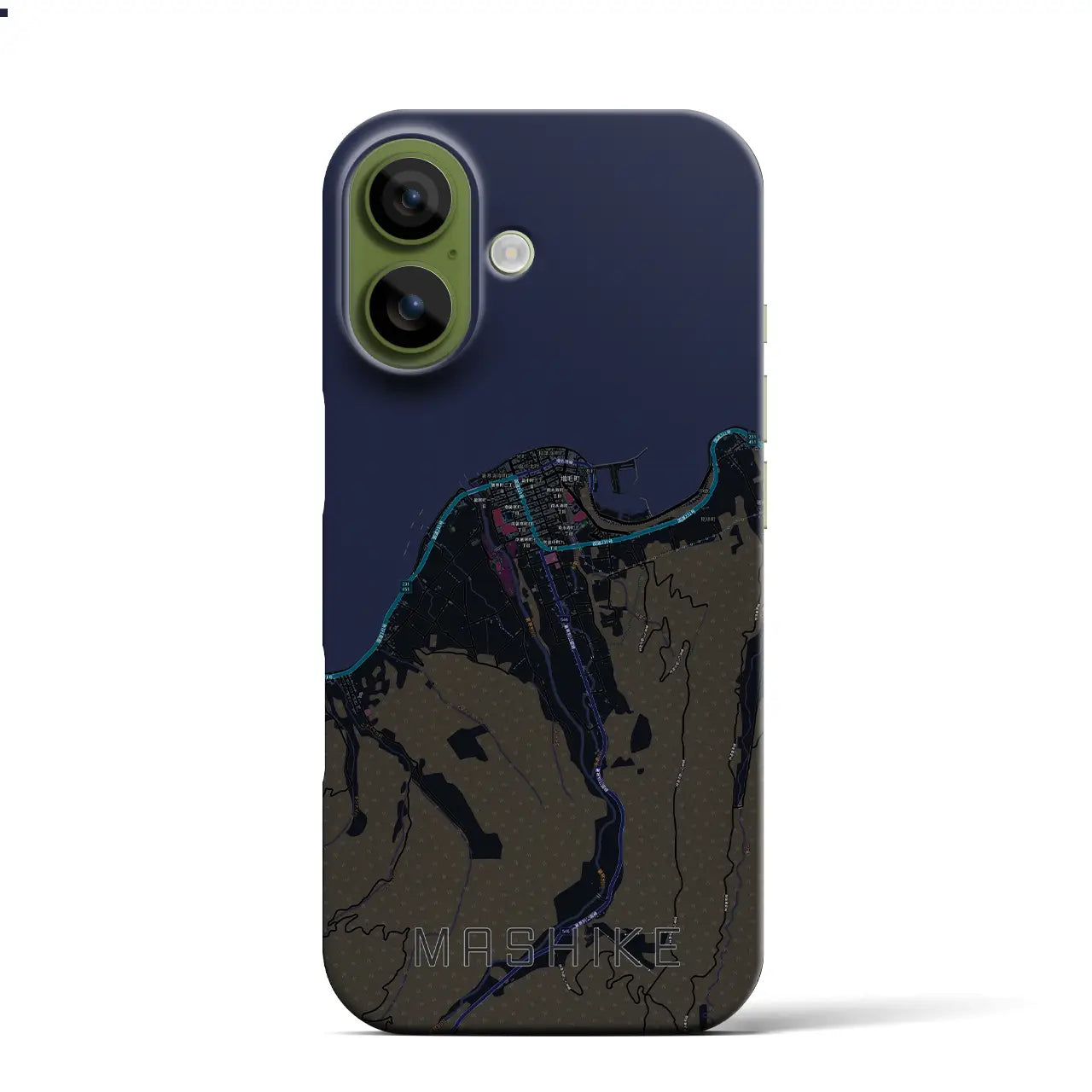 【増毛(北海道)】地図柄iPhoneケース(バックカバータイプ)