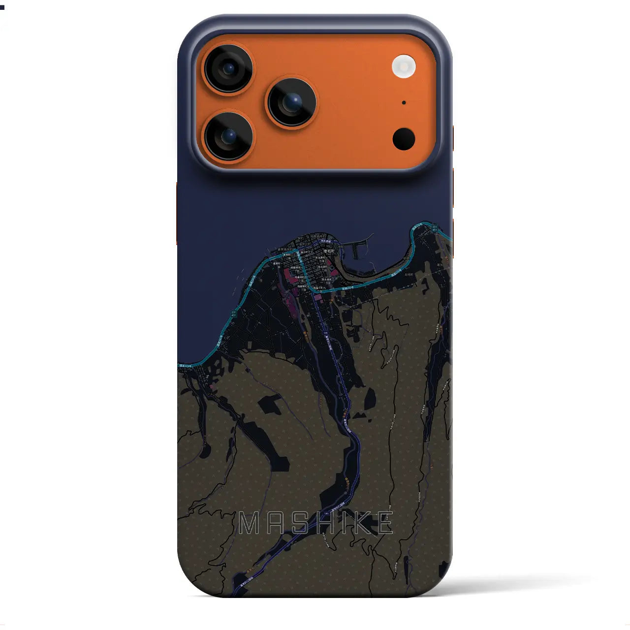 【増毛(北海道)】地図柄iPhoneケース(バックカバータイプ)