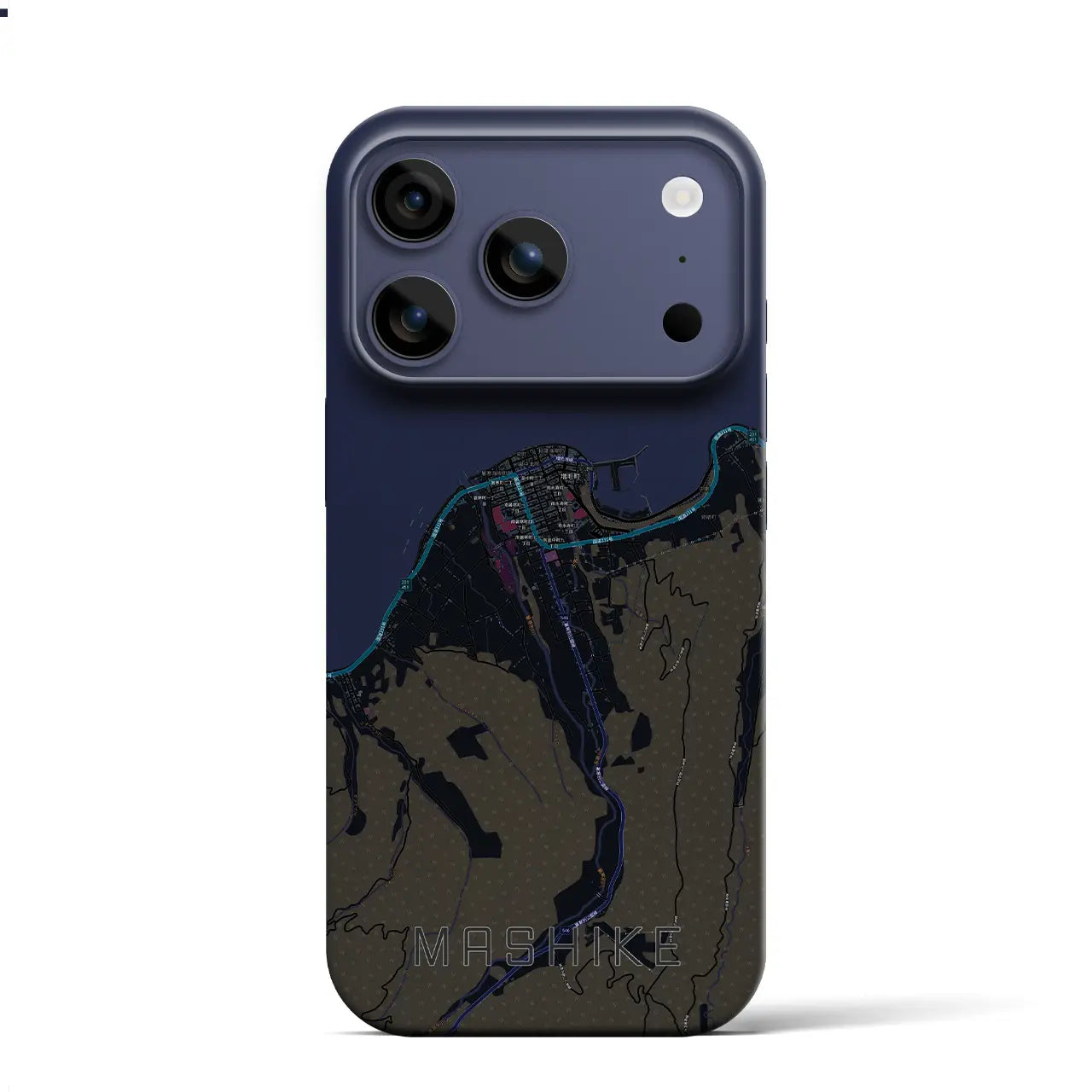 【増毛(北海道)】地図柄iPhoneケース(バックカバータイプ)