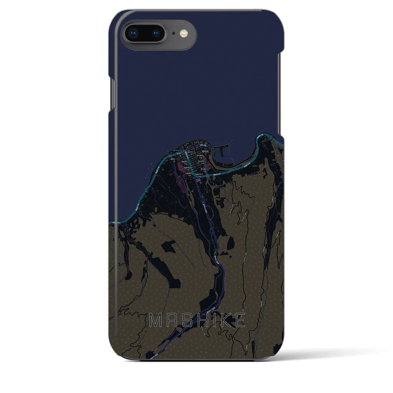【増毛(北海道)】地図柄iPhoneケース(バックカバータイプ)