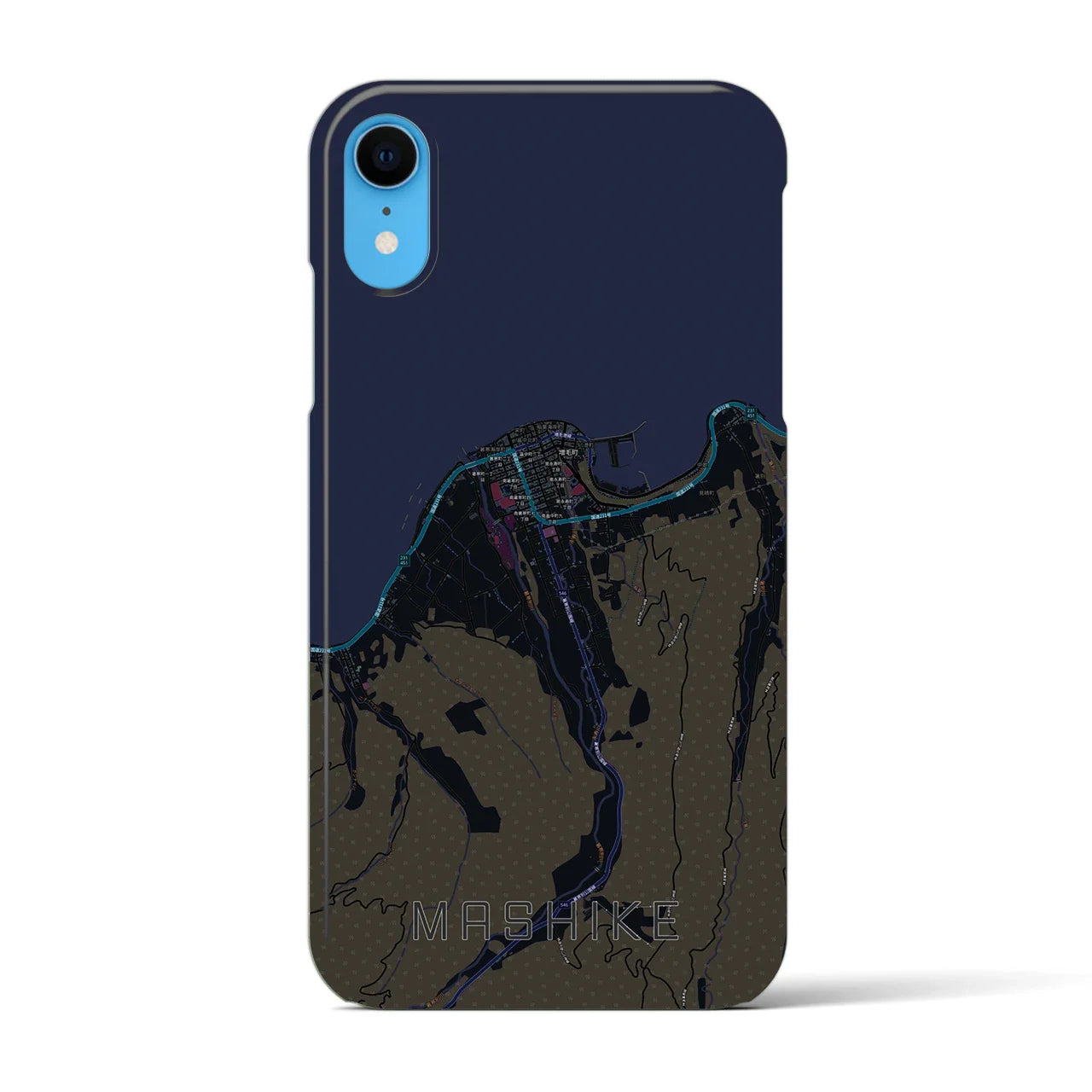 【増毛(北海道)】地図柄iPhoneケース(バックカバータイプ)