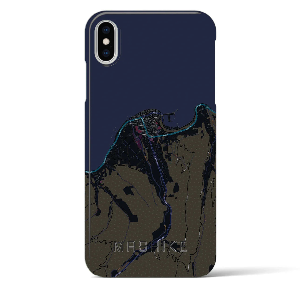 【増毛(北海道)】地図柄iPhoneケース(バックカバータイプ)