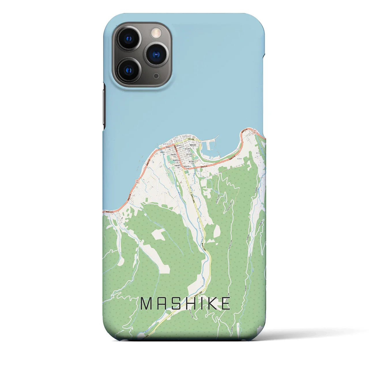 【増毛(北海道)】地図柄iPhoneケース(バックカバータイプ)