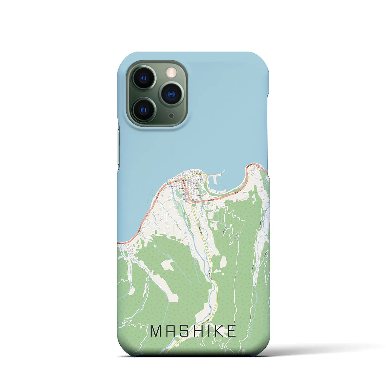 【増毛(北海道)】地図柄iPhoneケース(バックカバータイプ)