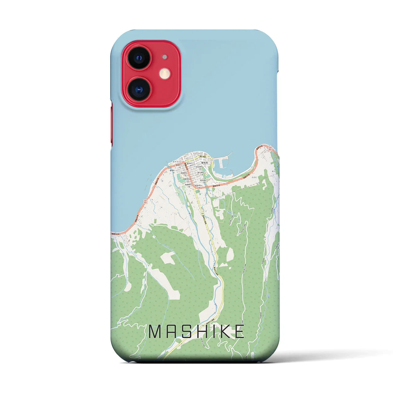 【増毛(北海道)】地図柄iPhoneケース(バックカバータイプ)