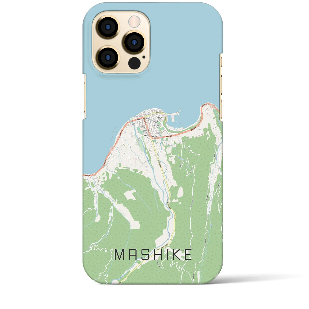 【増毛(北海道)】地図柄iPhoneケース(バックカバータイプ)