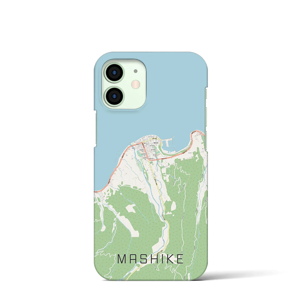 【増毛(北海道)】地図柄iPhoneケース(バックカバータイプ)