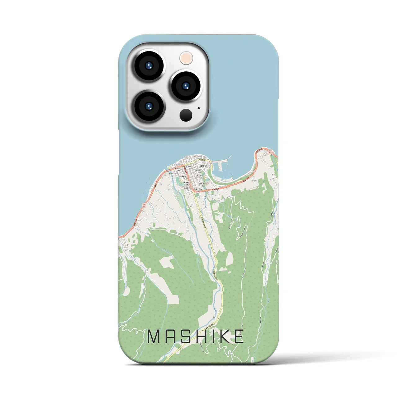 【増毛(北海道)】地図柄iPhoneケース(バックカバータイプ)