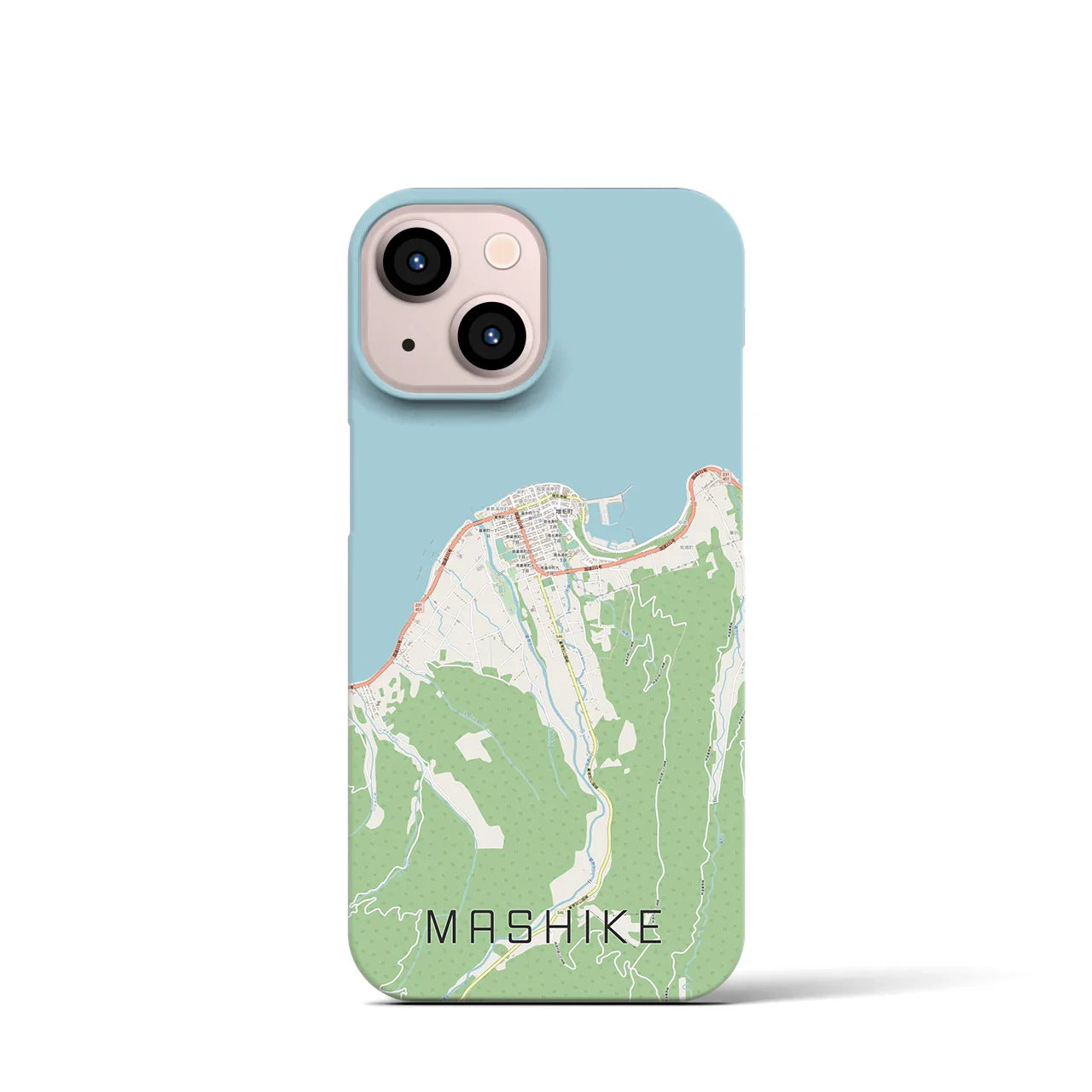 【増毛(北海道)】地図柄iPhoneケース(バックカバータイプ)