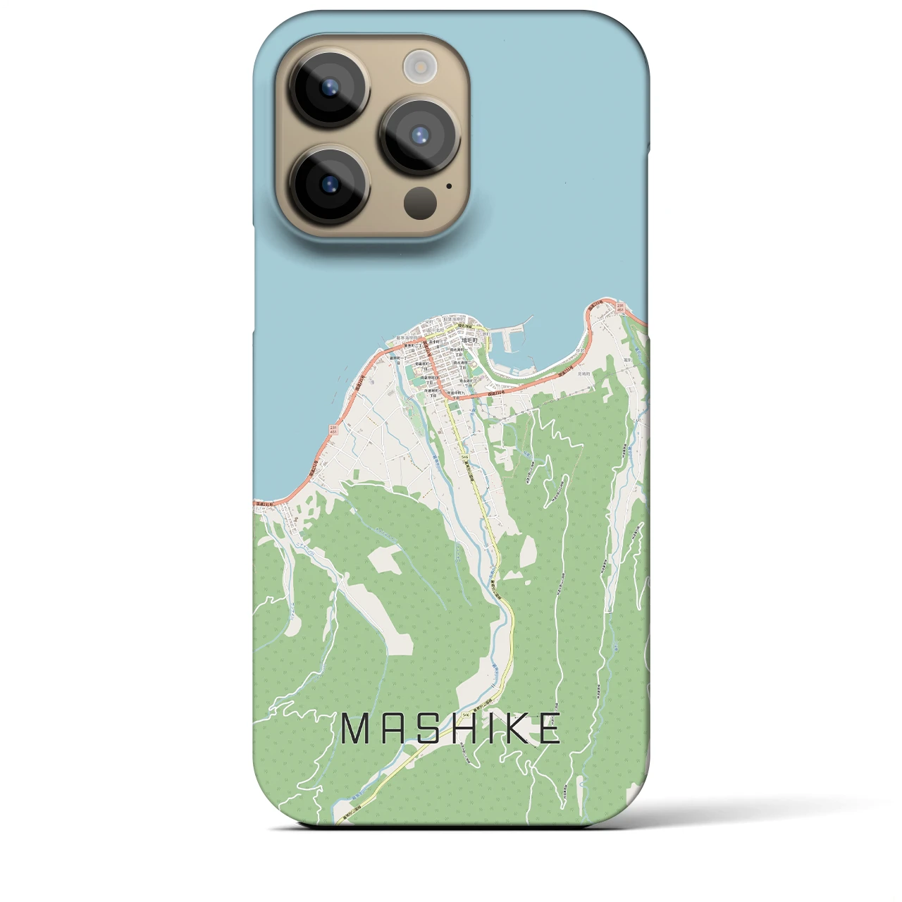 【増毛(北海道)】地図柄iPhoneケース(バックカバータイプ)