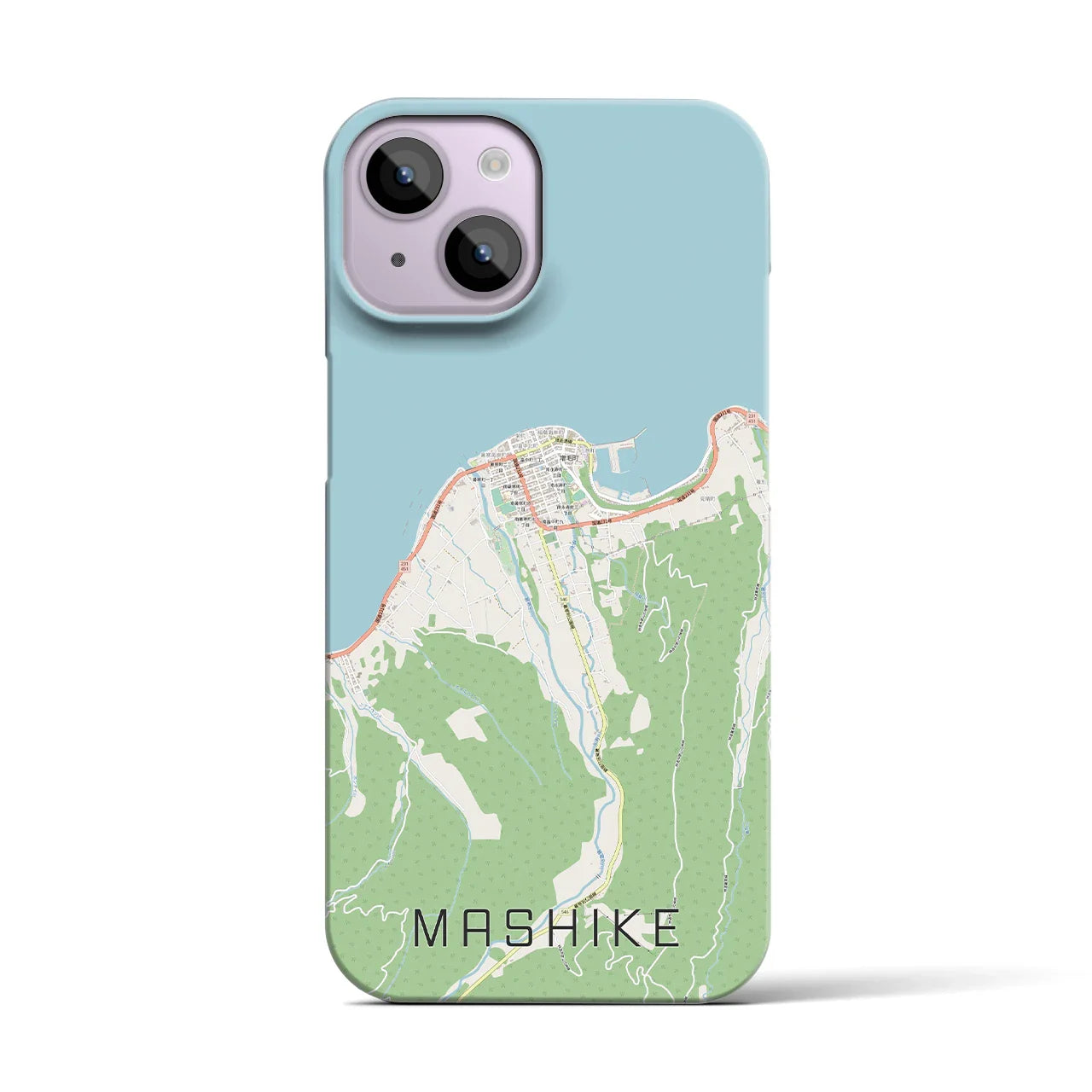 【増毛(北海道)】地図柄iPhoneケース(バックカバータイプ)