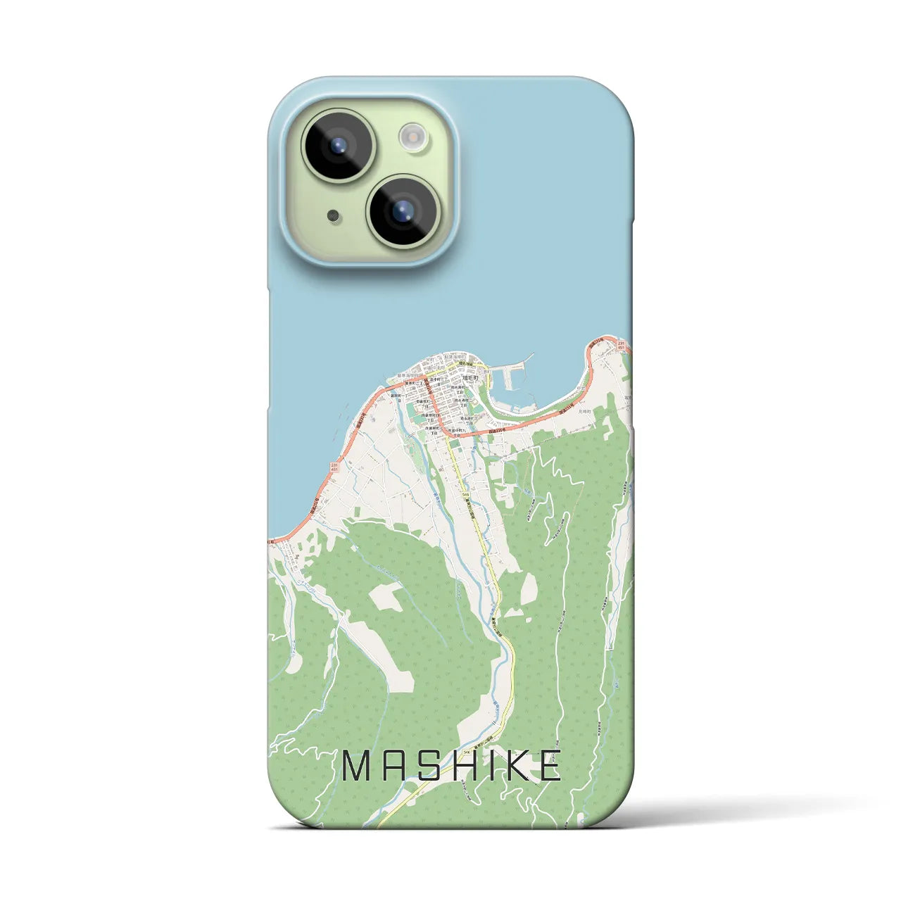 【増毛(北海道)】地図柄iPhoneケース(バックカバータイプ)