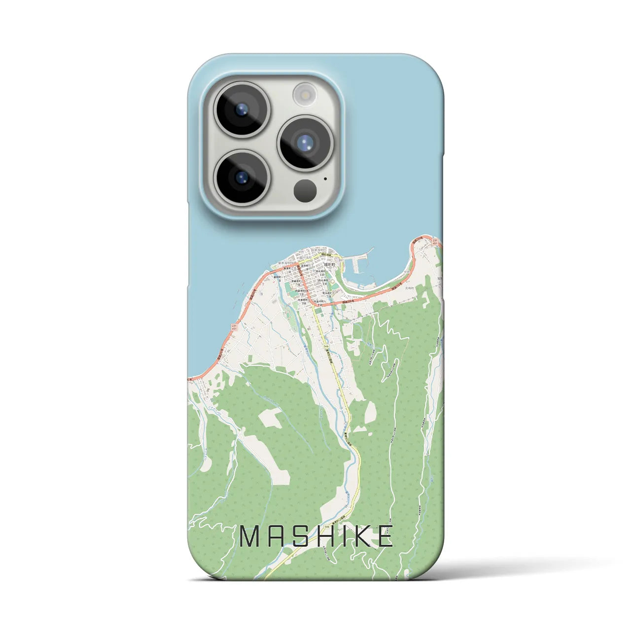 【増毛(北海道)】地図柄iPhoneケース(バックカバータイプ)