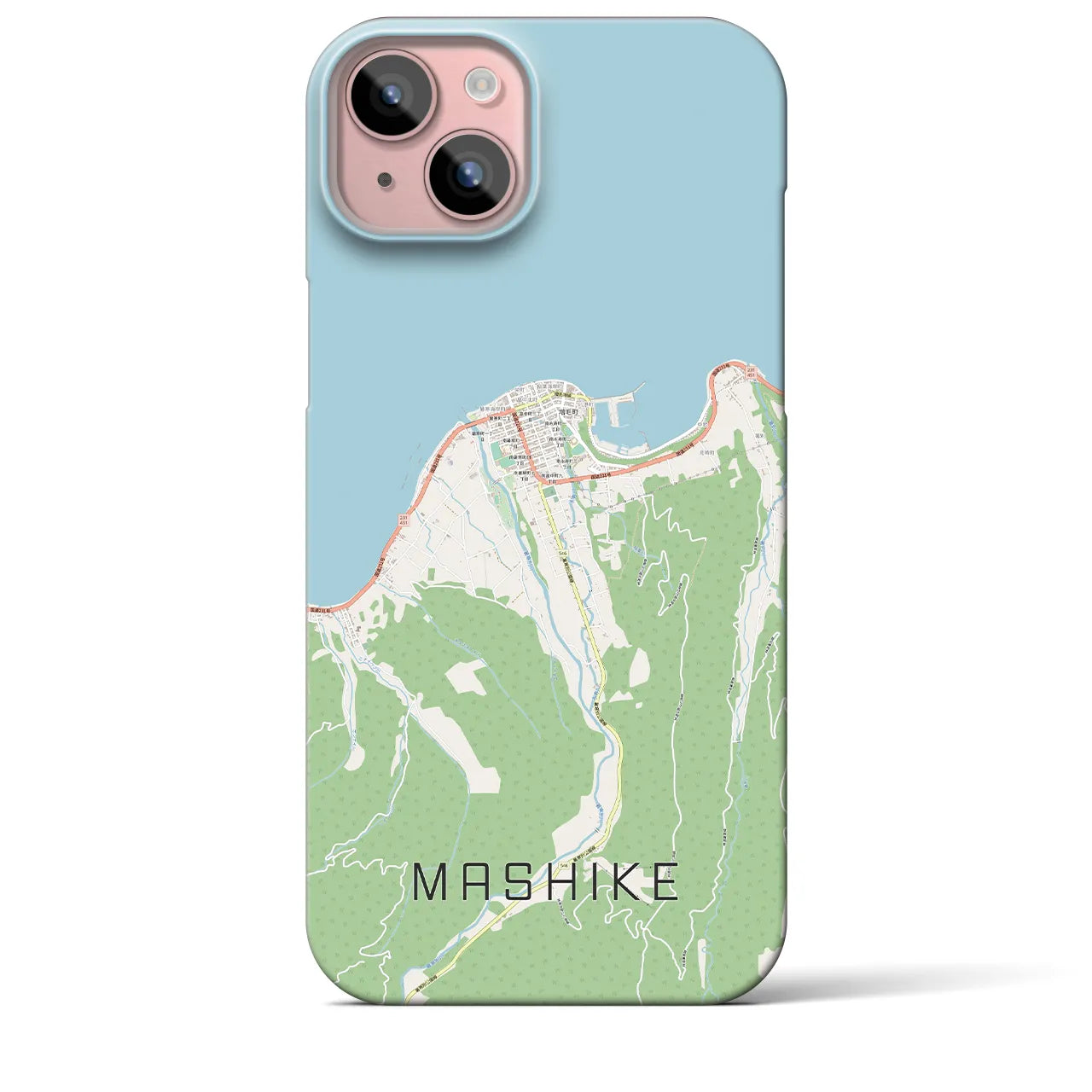 【増毛(北海道)】地図柄iPhoneケース(バックカバータイプ)