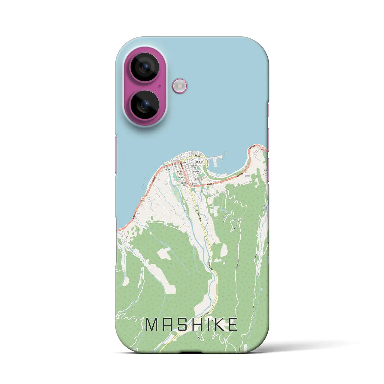 【増毛(北海道)】地図柄iPhoneケース(バックカバータイプ)