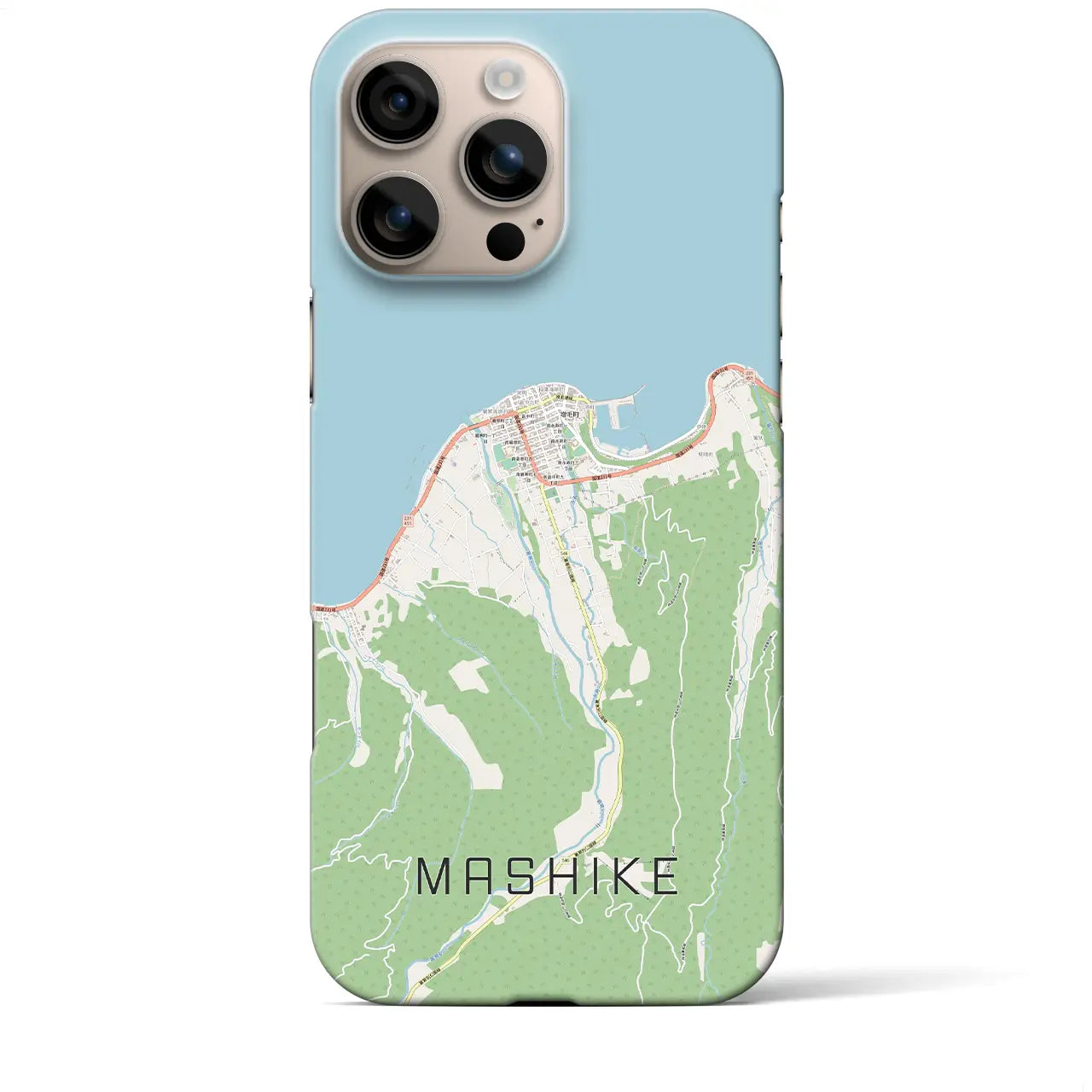 【増毛(北海道)】地図柄iPhoneケース(バックカバータイプ)