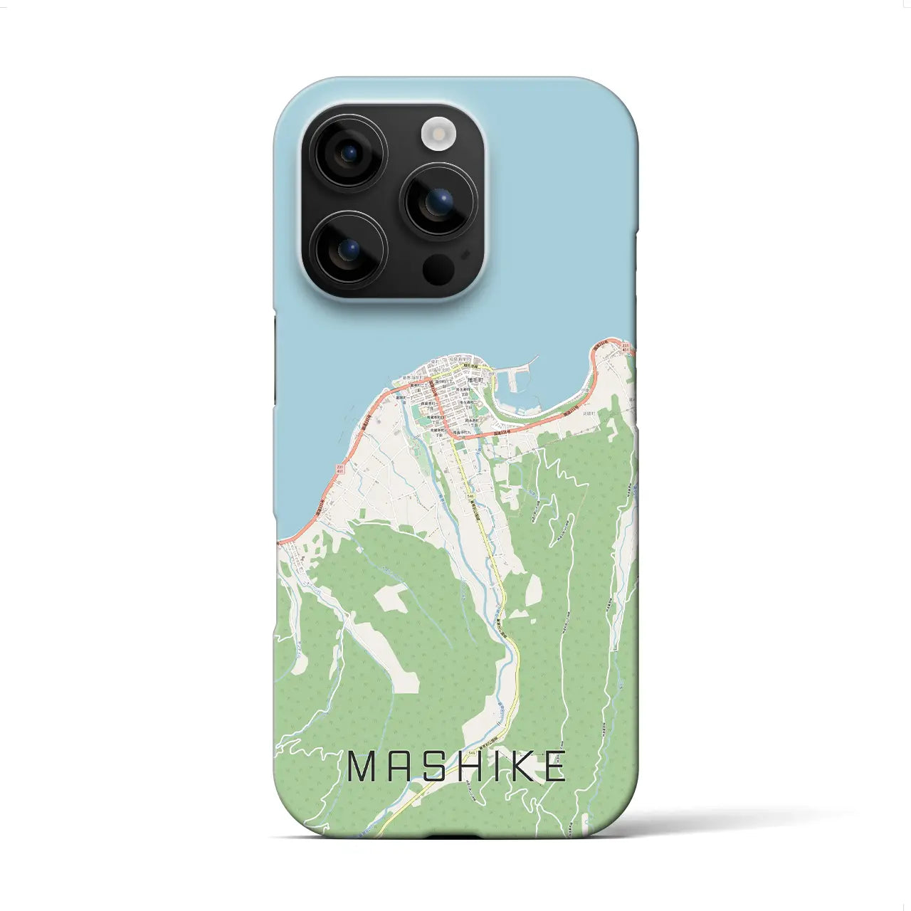 【増毛(北海道)】地図柄iPhoneケース(バックカバータイプ)