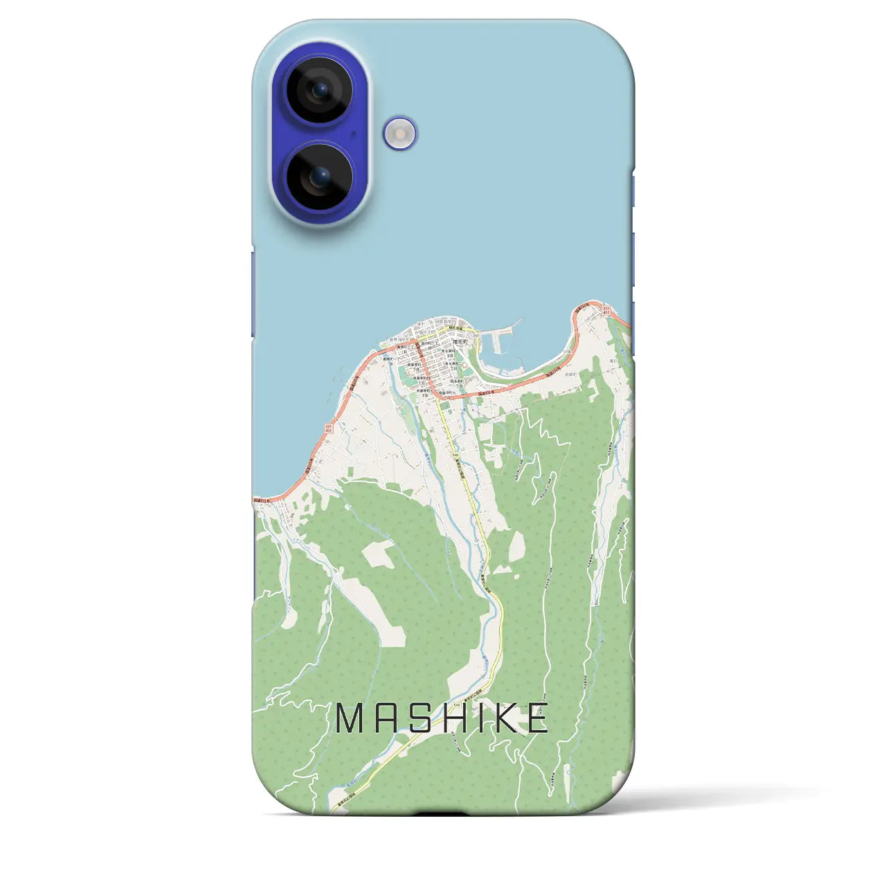 【増毛(北海道)】地図柄iPhoneケース(バックカバータイプ)ナチュラル・iPhone 16 Pro Max 用