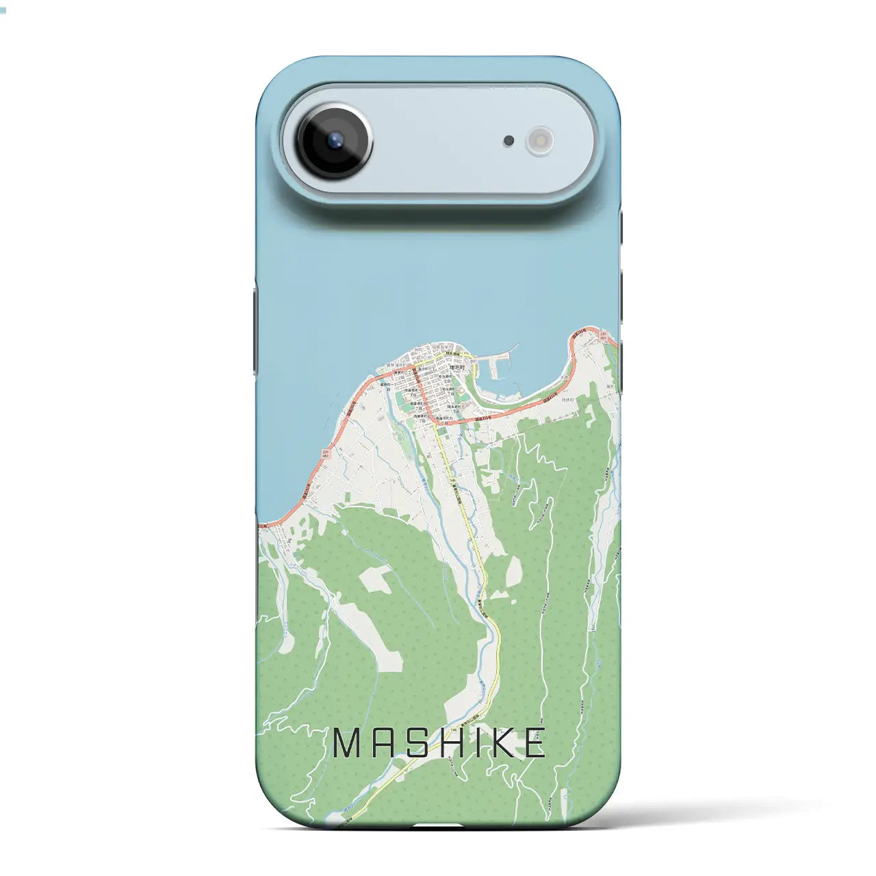 【増毛(北海道)】地図柄iPhoneケース(バックカバータイプ)