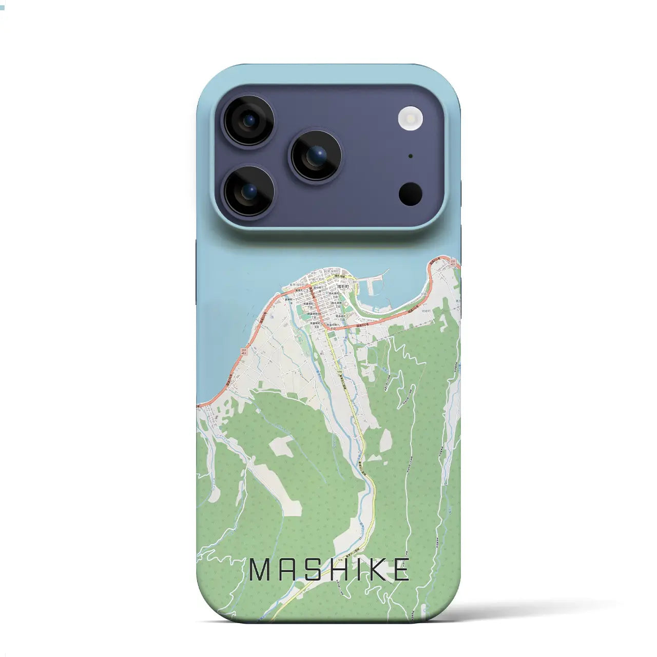 【増毛(北海道)】地図柄iPhoneケース(バックカバータイプ)