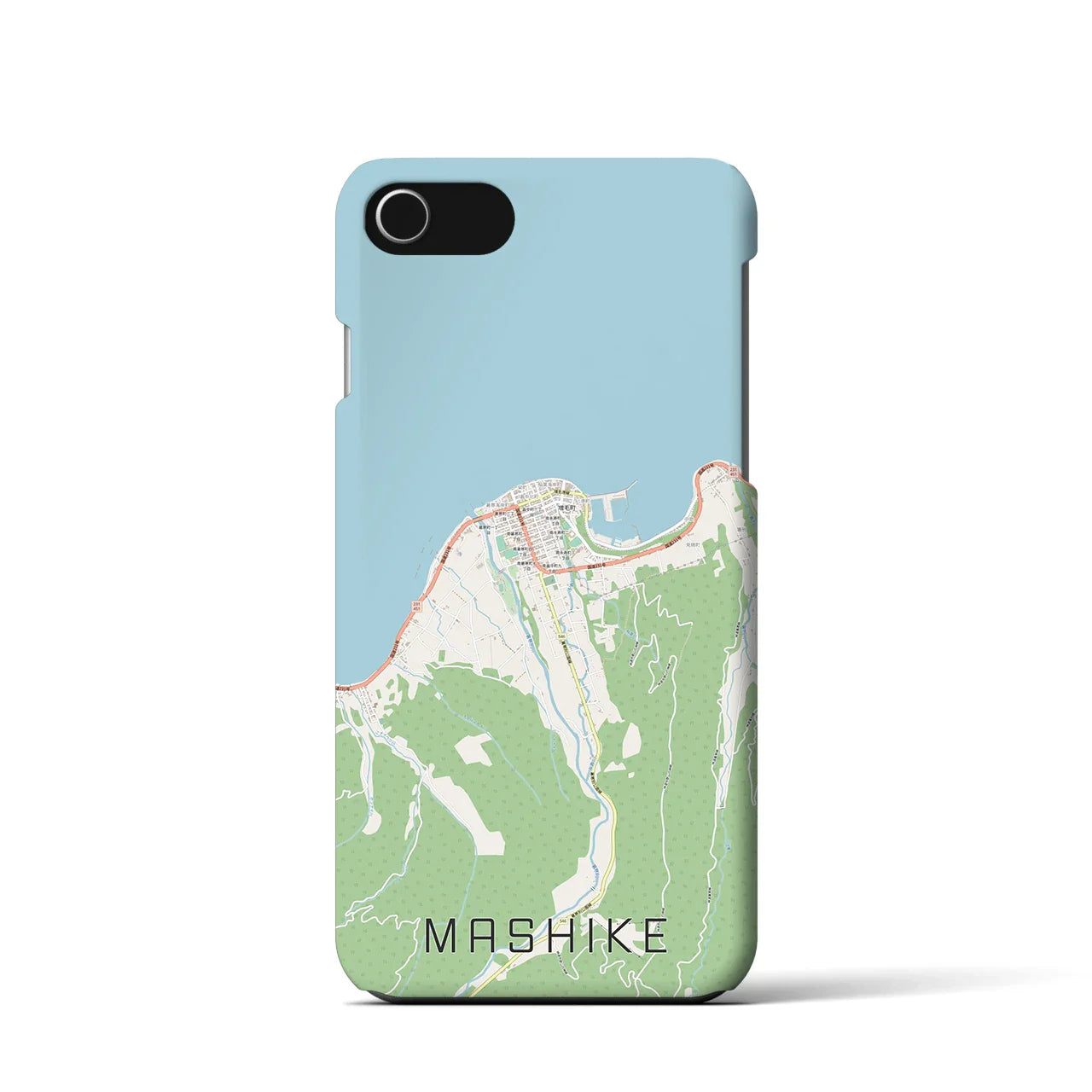【増毛(北海道)】地図柄iPhoneケース(バックカバータイプ)