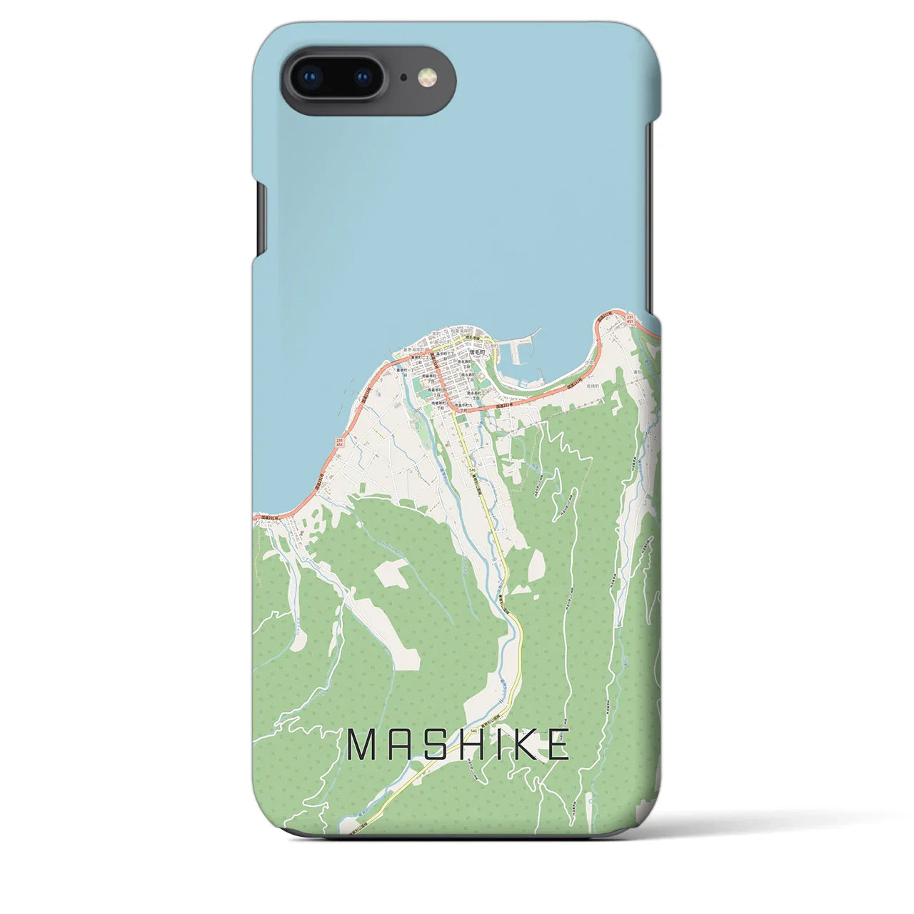 【増毛(北海道)】地図柄iPhoneケース(バックカバータイプ)