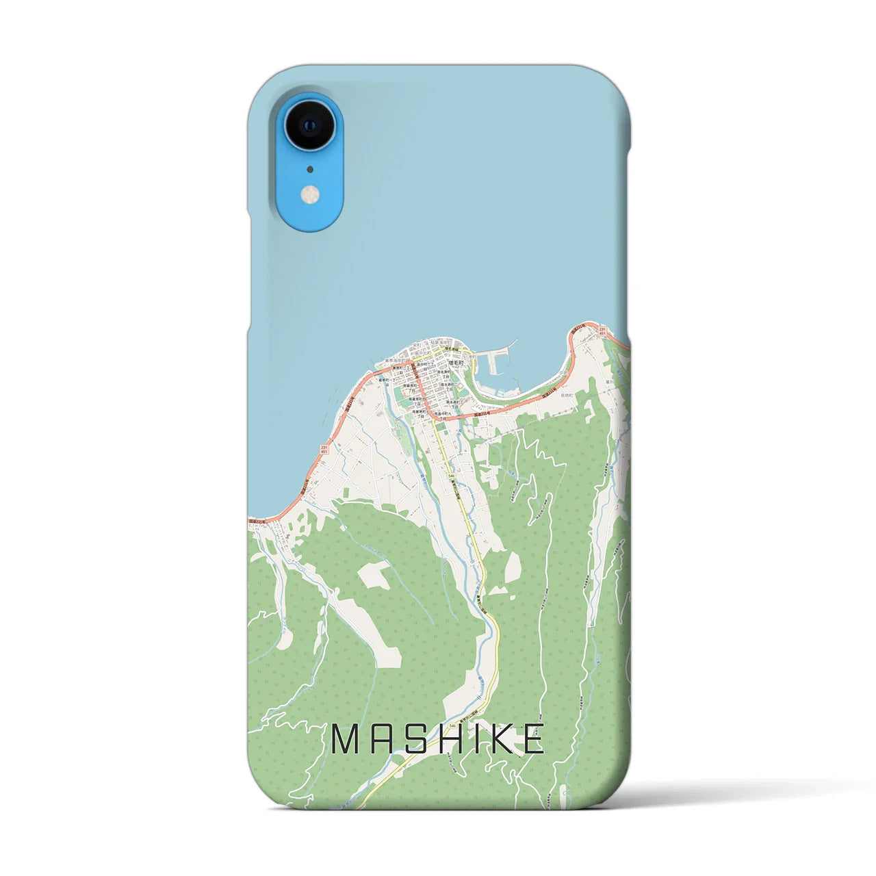【増毛(北海道)】地図柄iPhoneケース(バックカバータイプ)