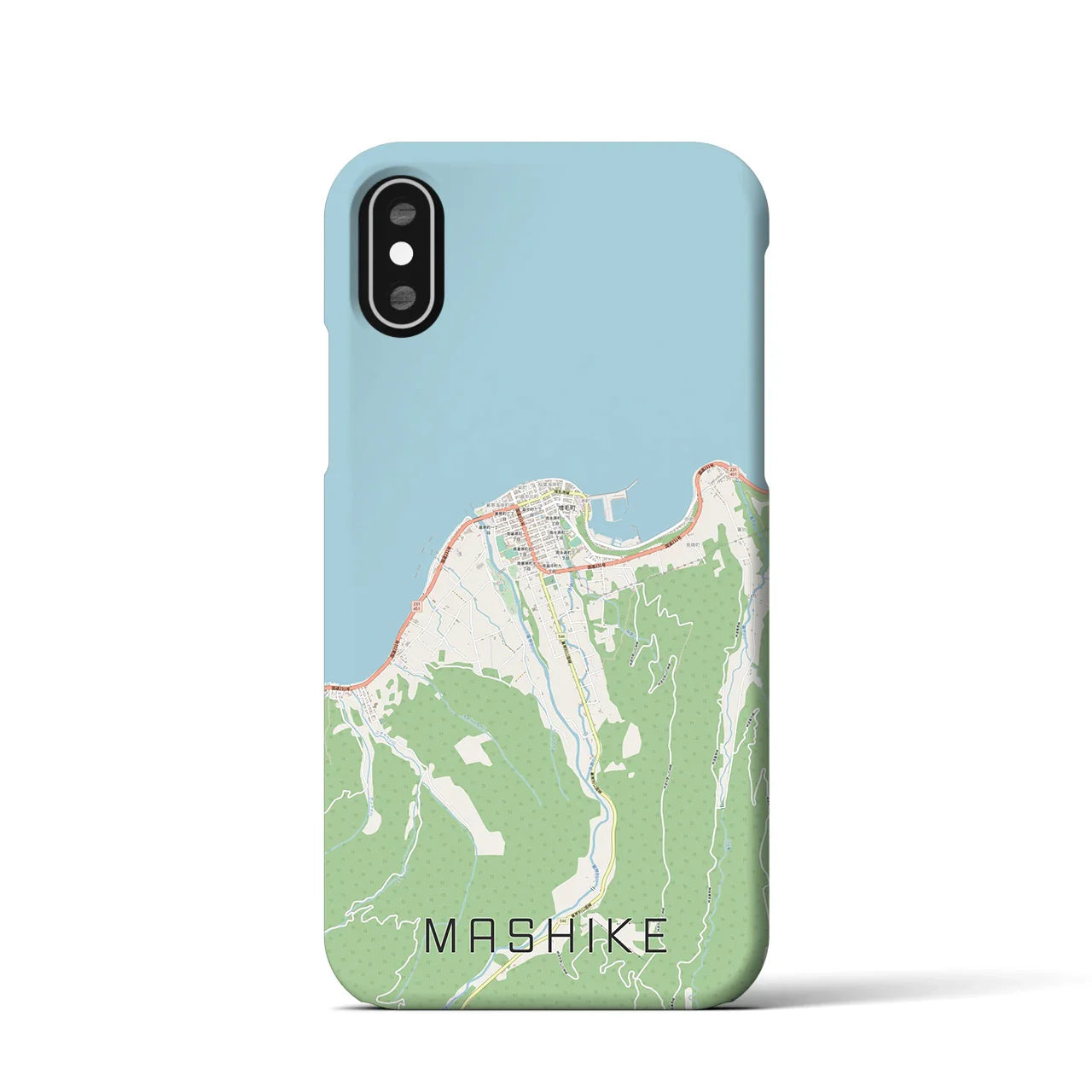 【増毛(北海道)】地図柄iPhoneケース(バックカバータイプ)