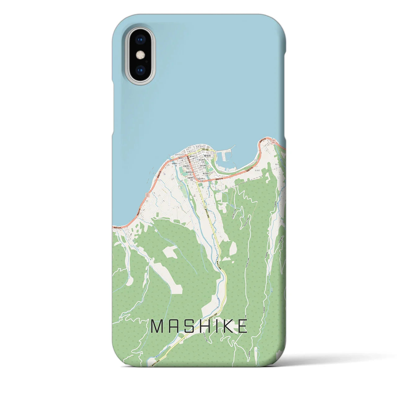 【増毛(北海道)】地図柄iPhoneケース(バックカバータイプ)