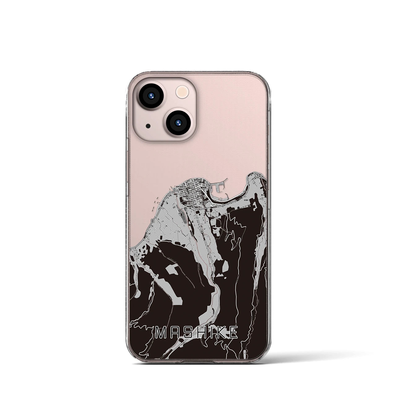 【増毛(北海道)】地図柄iPhoneケース(クリアタイプ)