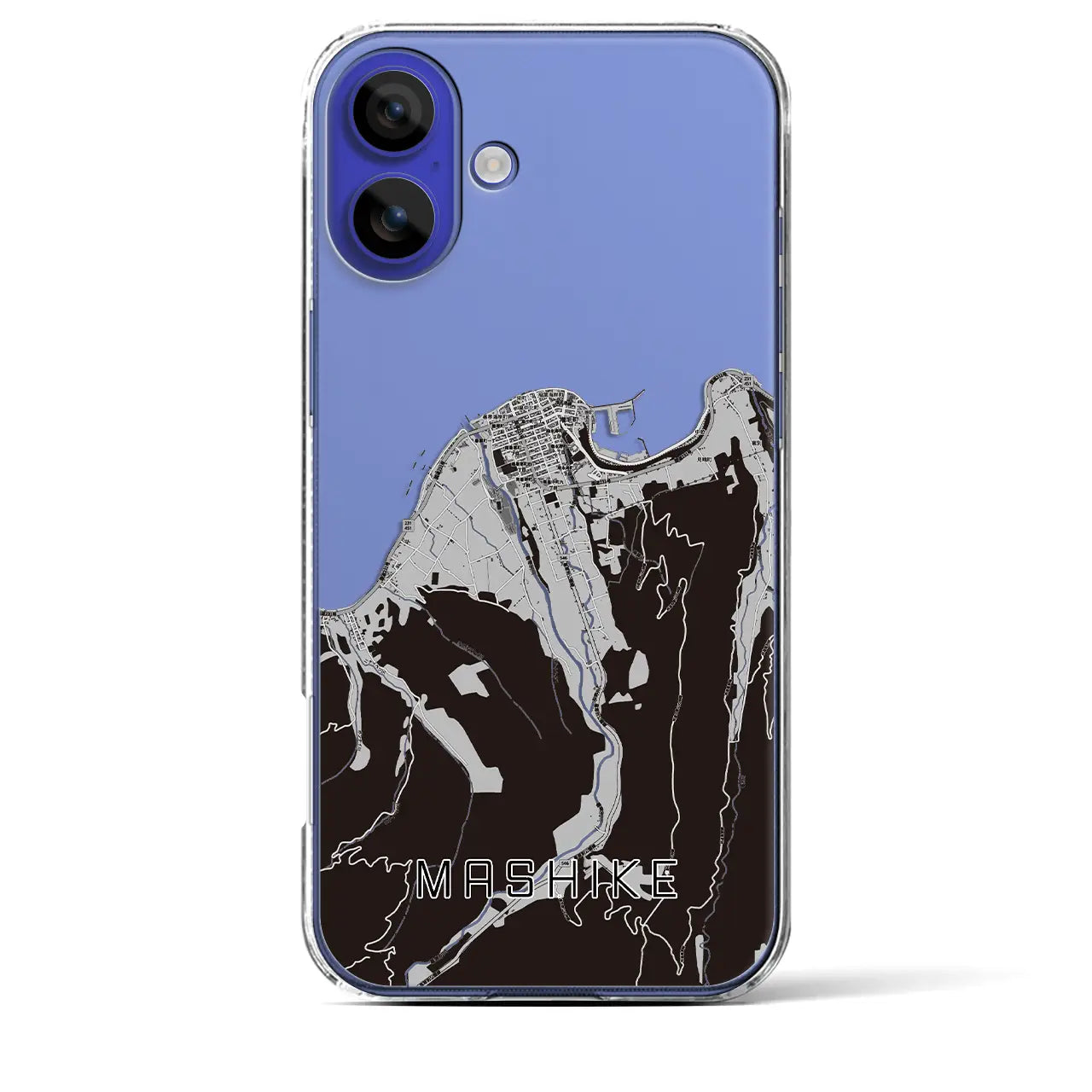 【増毛(北海道)】地図柄iPhoneケース(クリアタイプ)