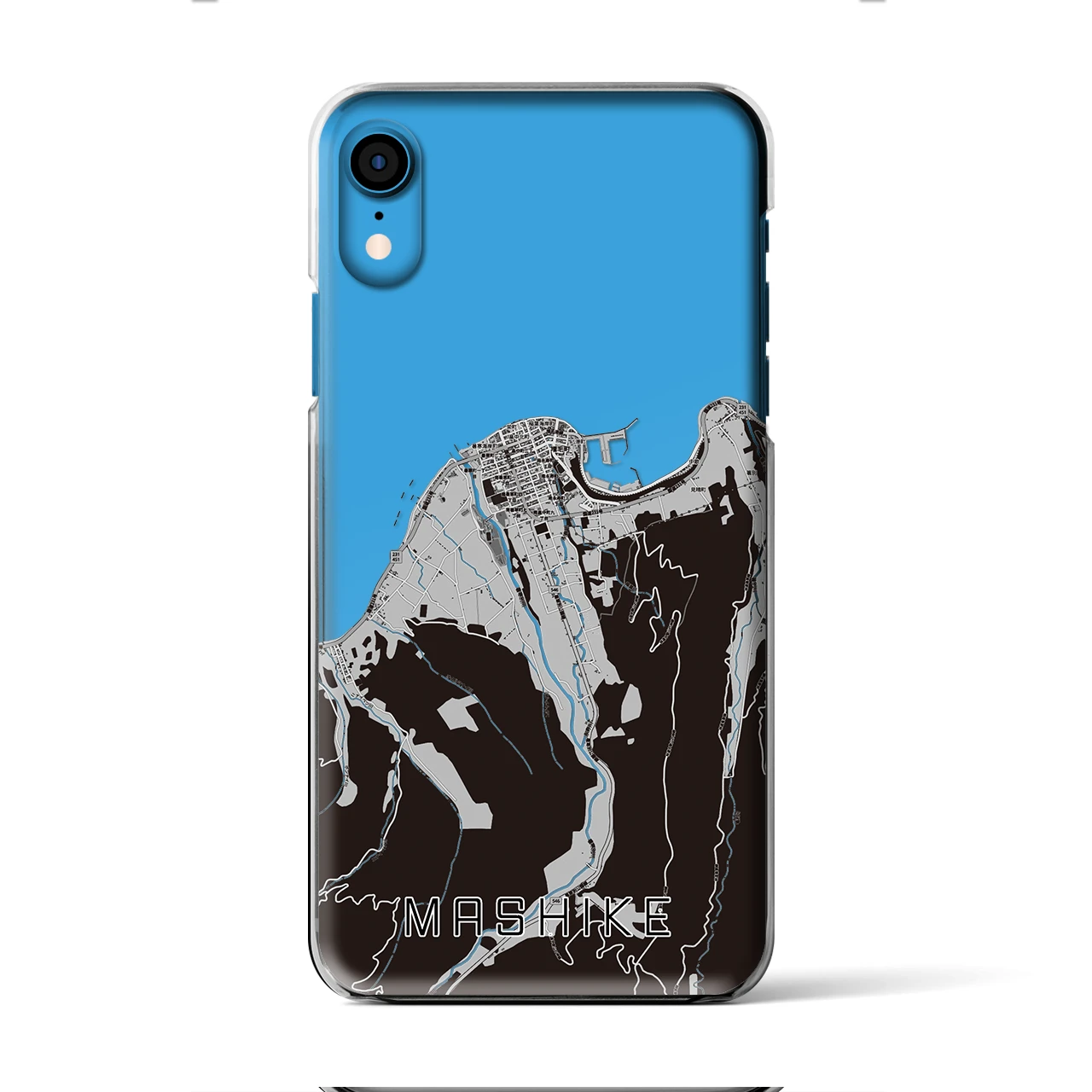 【増毛(北海道)】地図柄iPhoneケース(クリアタイプ)