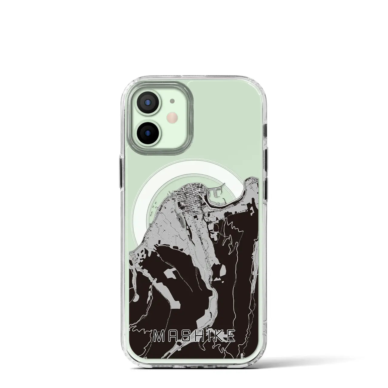 【増毛(北海道)】地図柄iPhoneケース(MagSafeタイプ)