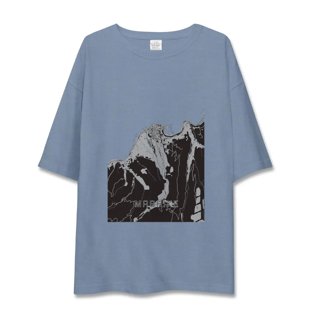 【増毛(北海道)】地図柄ビッグシルエットTシャツ