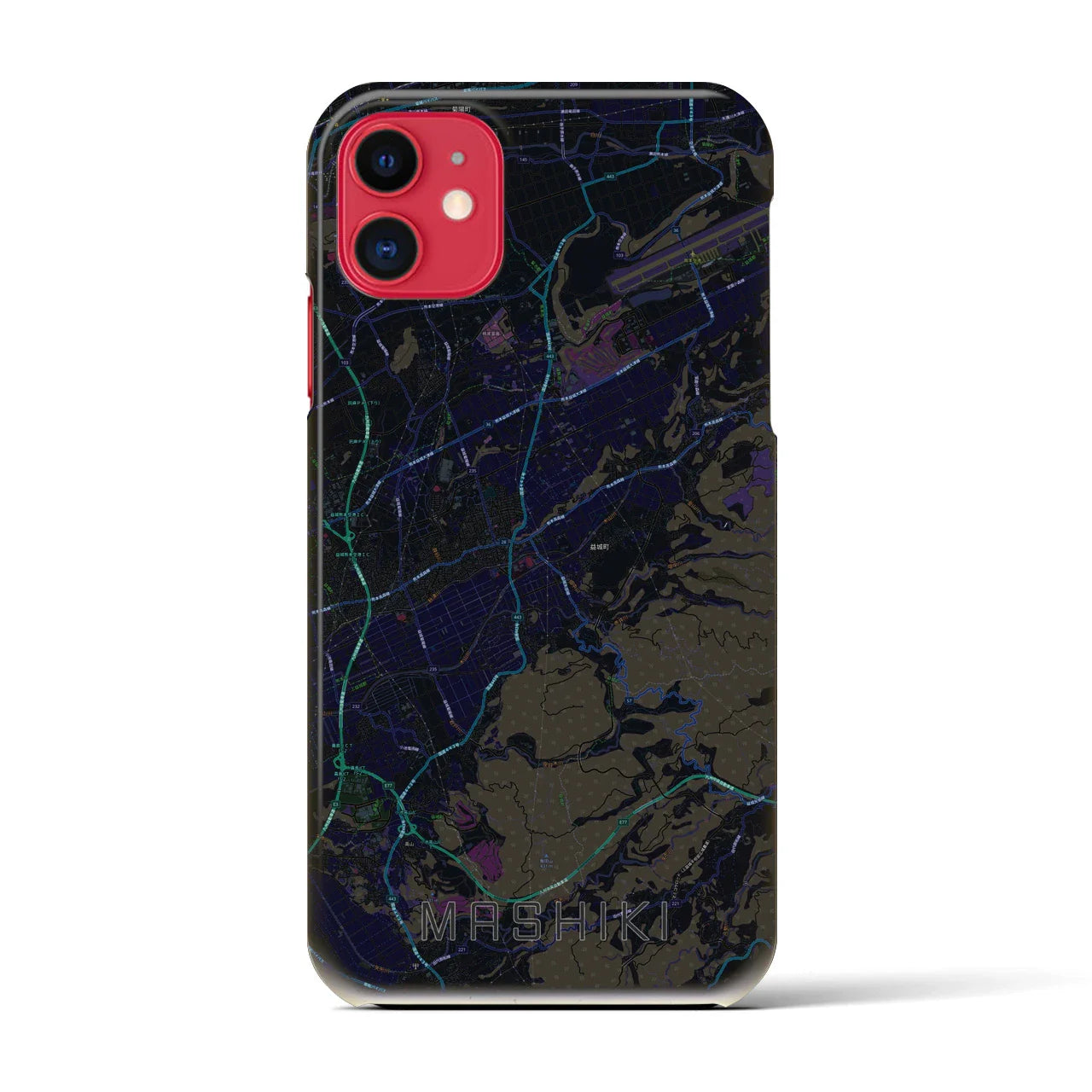 【益城(熊本県)】地図柄iPhoneケース(バックカバータイプ)